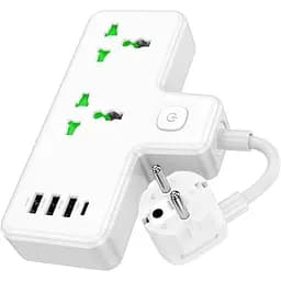 Мережевий фільтр Hoco AC11A Voyage White (607063) [112737]