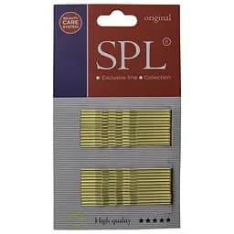 Набор фрезерных невидимок для волос SPL 6 см 24 шт. золотой (3022-0060)