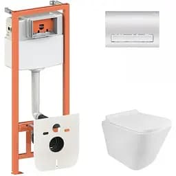 Набір Q-tap інсталяція 3 в 1 Nest QT0133M425 з панеллю змиву лінійною QT0111M08381CRM + унітаз з сидінням Tern QT1733052ERW