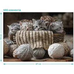Пазл DoDo Милі кошенята, 500 елементів (300534) - мініатюра 3