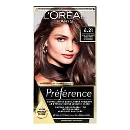 Уцінка. Стійка фарба для волосся L'Oreal Paris Preference 6.21 Zurich Cool Iridescent Very Light Brown 174 мл