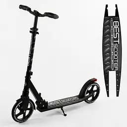 Самокат Best Scooter 57х14х80-98.5 см Чорний 000231602 - мініатюра 2