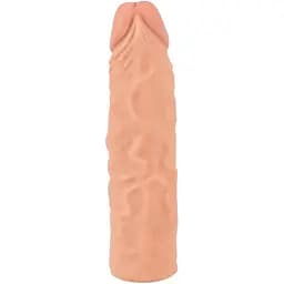 Насадка на пенис Nature Skin Extension Sleeve 19.5 см телесный