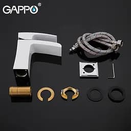 Змішувач для умивальника Gappo G1007-30, білий/хром, Білий - мініатюра 5