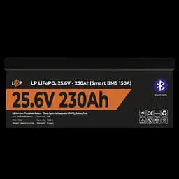Акумулятор LP LiFePO4 25,6V - 230 Ah (5888Wh) (Smart BMS 150А) з BT пластик - мініатюра 2
