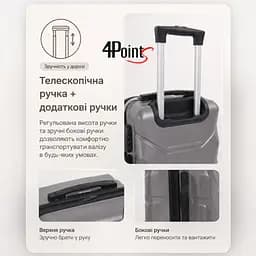 Валіза дорожня 4Points ONE маленька (S), на подвійних колесах, пластикова - мініатюра 4