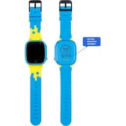 Smart Watch AmiGo GO008 MILKY GPS Wi-Fi Blue/yellow UA UCRF - мініатюра 4