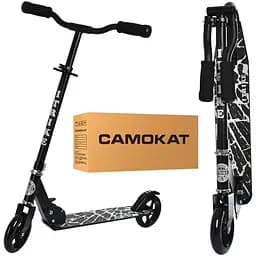 Самокат дитячий iTrike складаний 32х10.5х79-90 см Чорний 000223055