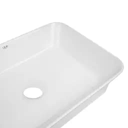 Умивальник накладна Qtap Virgo N прямокутна без донного клапана White QT18116308W, Білий - мініатюра 5