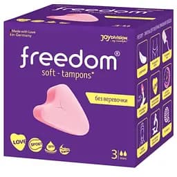 Тампоны Freedom Mini, без веревочки, 3 шт.