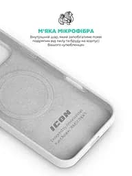 Силиконовый чехол с MagSafe для Apple iPhone 17 Pro Max, ICON2 MagCase, белый, противоударный, панель с мягкой подкладкой, защита всего корпуса, поддержка беспроводной зарядки, совместим с защитными стеклами и пленками, ArmorStandart (ARM86683) - мініатюра 7