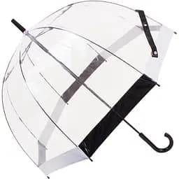 Женский зонт-трость механический Fulton 84 см прозрачный