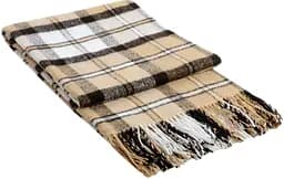 Плед вовняний Vladi Палермо 140x200 біло-бежево-коричневий 4