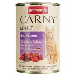 Вологий корм для котів Animonda Carny Adult Beef + Lamb, з яловичиною та ягням, 400 г