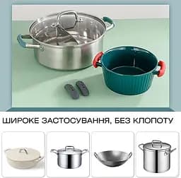 Силіконові накладки прихватки для гарячих ручок каструлі та сковороди (набір з 2 шт.), Kitchen Master Сірий 87268 - мініатюра 3