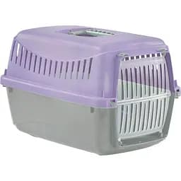 Переноска для тварин MP Bergamo Gipsy пластикові дверцята 2 large 58х38х38 см Lilla