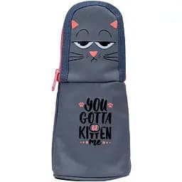 Пенал-подставка Yes PM-M3 Cat You gotta be kitten me, 21х8х5 см, серый (533250)