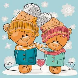 Розпис на полотні ArtCraft Милі ведмежата 15547-AC 30х30 см