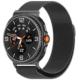 Ремінець металевий для смарт-годинника Google Pixel Watch 40,44,46 mm, Milanese Magnetic, сірий, міланська петля, браслет на магнітній застібці, сумісний з годинником Google Pixel Watch, для моделей з розміром корпусу 40,44,46 мм
