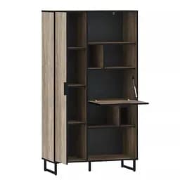 Стелаж комбінований з полицями Moreli Forte F-0006 у стилі Loft 900х1634х400 мм Дуб Гранж Пісочний - мініатюра 2
