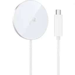 Бездротовий зарядний пристрій Hoco CW63 Fast Qi2 magnetic wireless fast charger білий