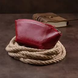 Жіноча косметичка зі шкіри Amelin Grande Pelle 11303 червона - мініатюра 6