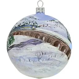 Ялинкова прикраса Санта Шоп Різдвяна подорож скло (4820001179842)