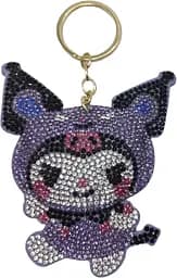 Брелок зі стразами Зайчик Kuromi 9 см 135-15-KU