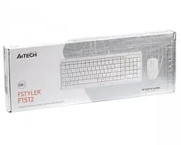 Комплект A4Tech Fstyler Sleek Multimedia Comfort F1512, White, клавіатура+миша, USB - мініатюра 5