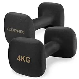 Гантелі вінілові Cornix Square 2 x 4 кг XR-0409 Black