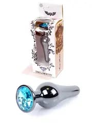 Анальная пробка Jewellery Dark Silver BUTT PLUG Light Blue Boss Series 64-00058 98246