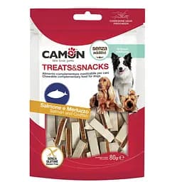 Ласощі для собак Camon, сендвіч з лососем і тріскою, 80г
