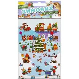 Детский набор зимних наклеек Апельсин НС-В6-11-2 2 листа, 28 наклеек