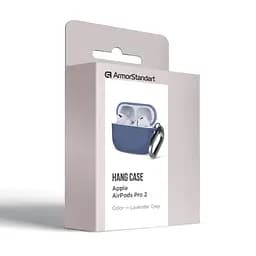 Силіконовий чохол для навушників Apple AirPods Pro 2 2022, Hang Case, фіолетовий, ультратонкий захисний кейс товщиною 2 мм, захист від подряпин, пилу та ударів, компактний, з карабіном для кріплення, ArmorStandart (ARM73672) - мініатюра 8