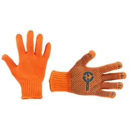 Рукавички робочі захисні Intertool 60/40 з точкою 82г оранжеві 9" (в упаковці 12 шт.)