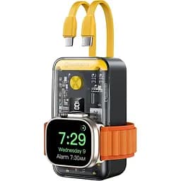 Зарядний пристрій NEWDERY 10000 мАг для iPhone Apple Watch Вбудовані кабелі