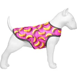 Курточка-накидка для собак Waudog Clothes Банани на рожевому XL