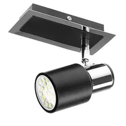 Світильник Brille HTL-178/1 GU10 CH + BK настінний накладний спот