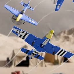 Літак на радіокеруванні SCHE W551 Four-channel Stunt Fighter Blue - мініатюра 5