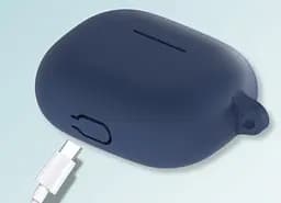 Чохол-накладка DK для Realme Buds T300 Silicone Candy Friendly з карабіном (017219) (dark blue) - мініатюра 3