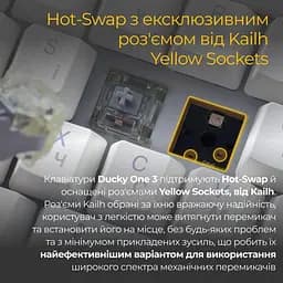 Клавіатура Ducky One 3 Cherry MX Blue RGB White UA (DKON2108ST-CUAPXPWWWSC1) - мініатюра 3