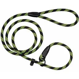 Поводок-удавка для собак Barksi Active (длина 183 см диаметр 12 мм) черно-салатовый