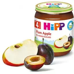 Органічне фруктове пюре HiPP Сливи з яблуками 125 г - мініатюра 2