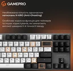 Клавиатура игровая механическая GamePro MK-124-G Genesis Joker Pro Outemu Red Switch Wireless/Bluetooth/USB - мініатюра 12