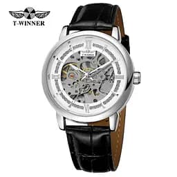 Forsining 8173 Silver-White Leather