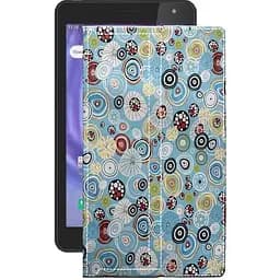 Чехол StatusCASE из экокожи для планшета Prestigio Seed A7 (PMT4337) Круги-цветные