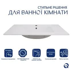 Раковина врізна меблева Qtap Albatross 820x460x180 White з донним клапаном QT01113080CW148475 - мініатюра 3