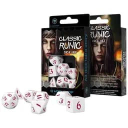 Набор кубиков Classic Runic White & red Dice Set , 7 шт. (SCLR04)