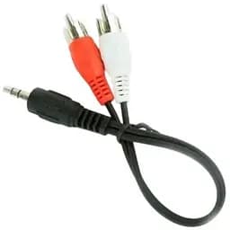 Кабель переходник Cablexpert 3.5 мм M - 2xRCA M 20 см черный (CCA-458/0.2)