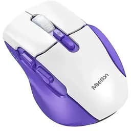 Компьютерная мышь BTM001 RGB подсветка 2400 DPI 7 кнопок USB 2.4G беспроводная игровая White-purple